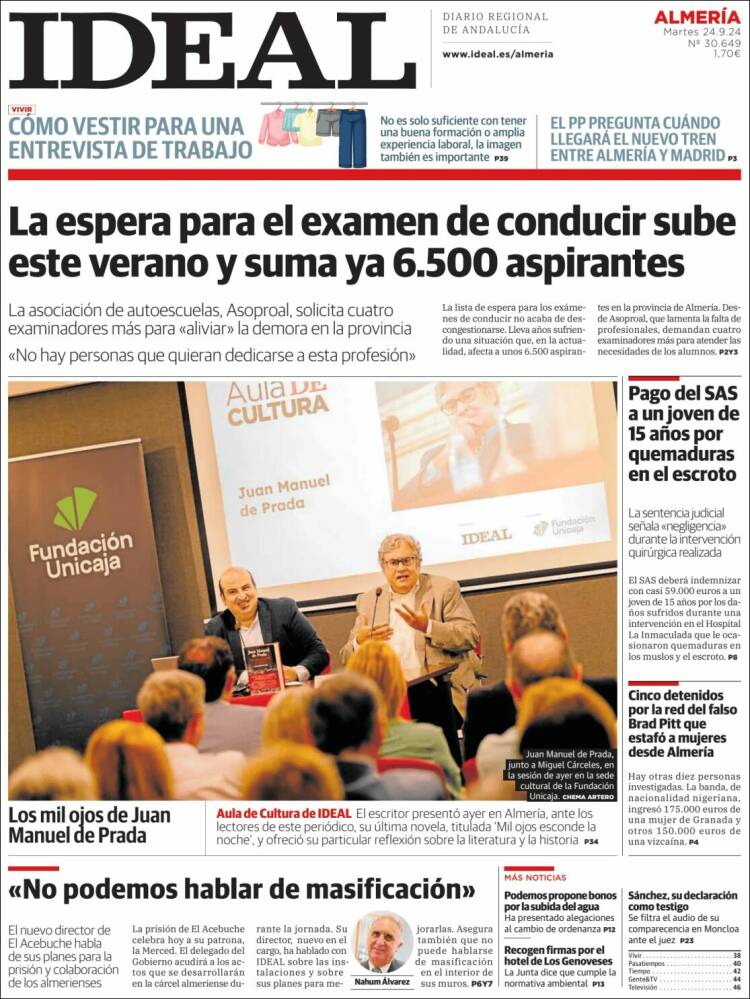 Portada de Ideal Almeria (España)