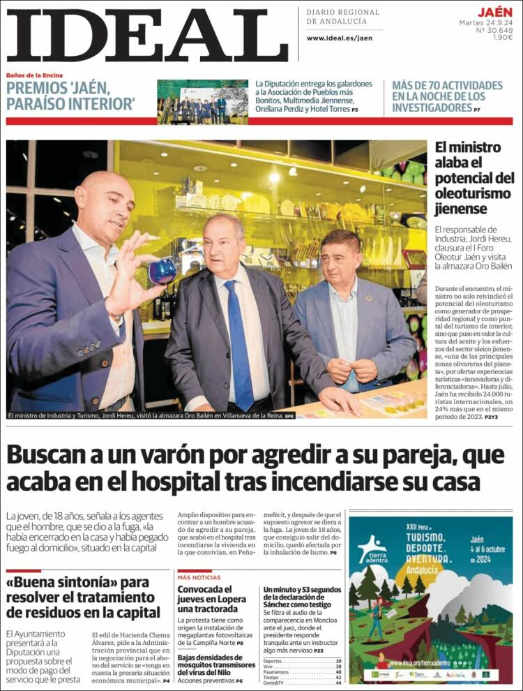 Portada de El Ideal de Jaén (España)