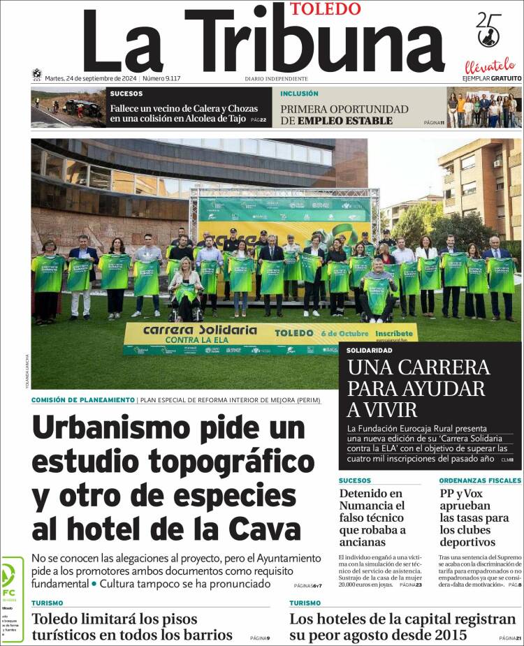 Portada de La Tribuna de Toledo (España)