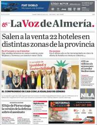 Portada de La Voz de Almería (España)