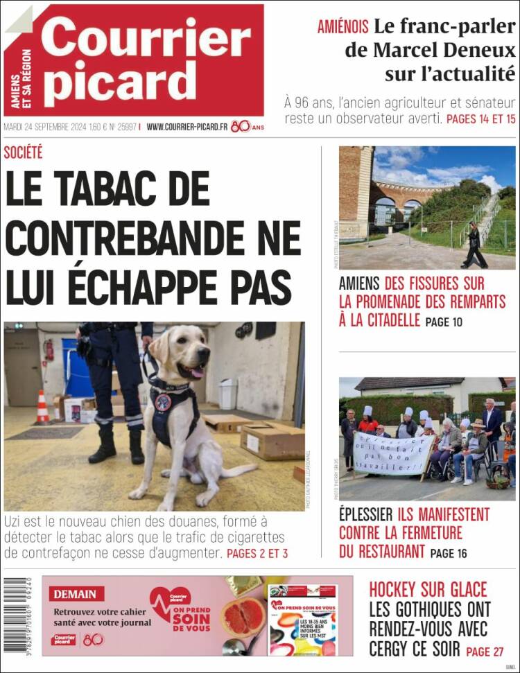 Portada de Courrier Picard (Francia)