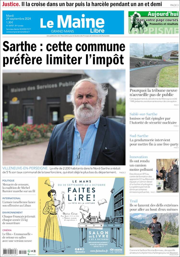 Portada de Le Maine Libre (Francia)