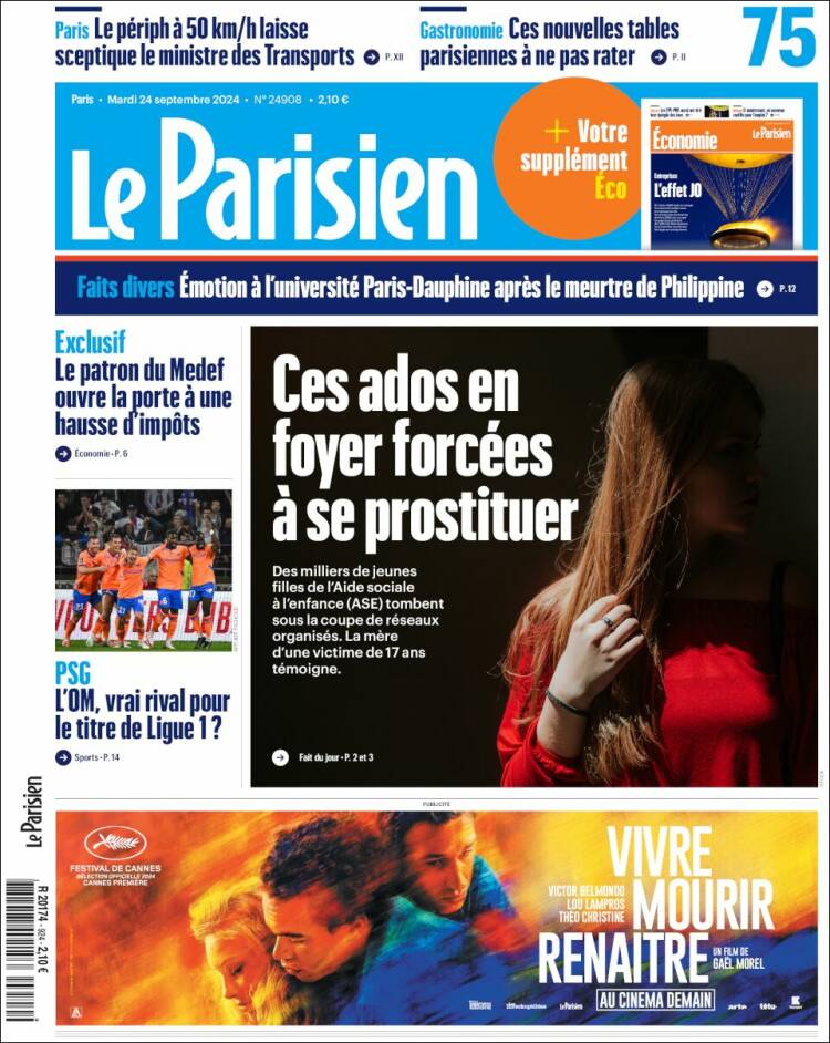 Portada de Le Parisien (Francia)