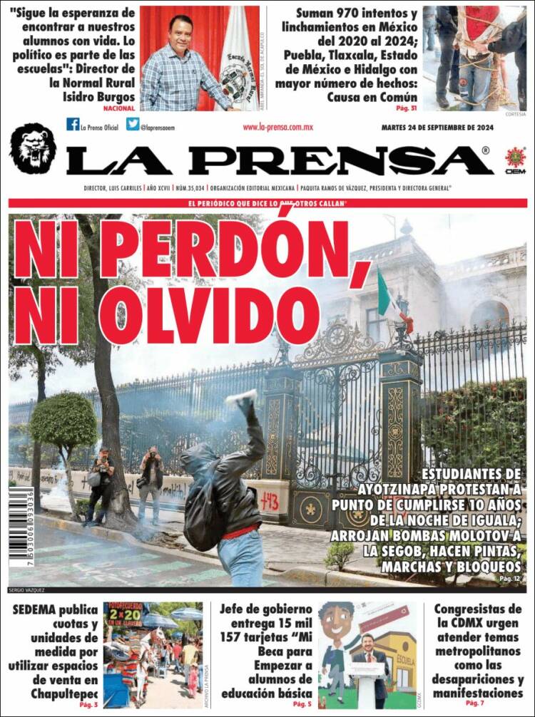 Portada de La Prensa (México)