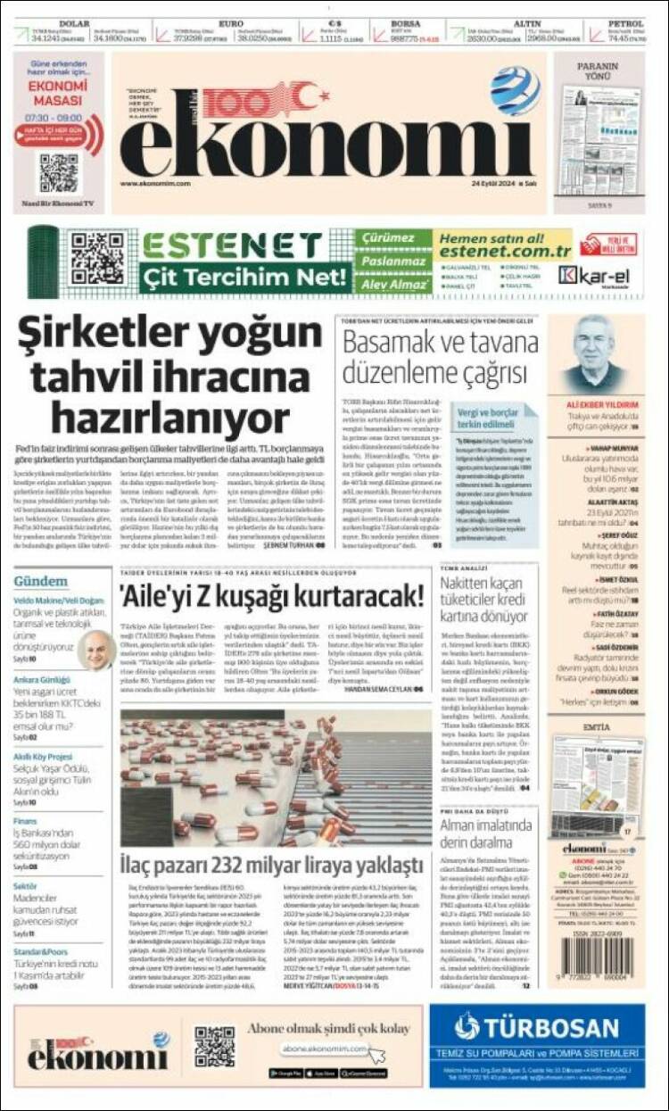 Portada de Dünya (Turqu&iacute;a)