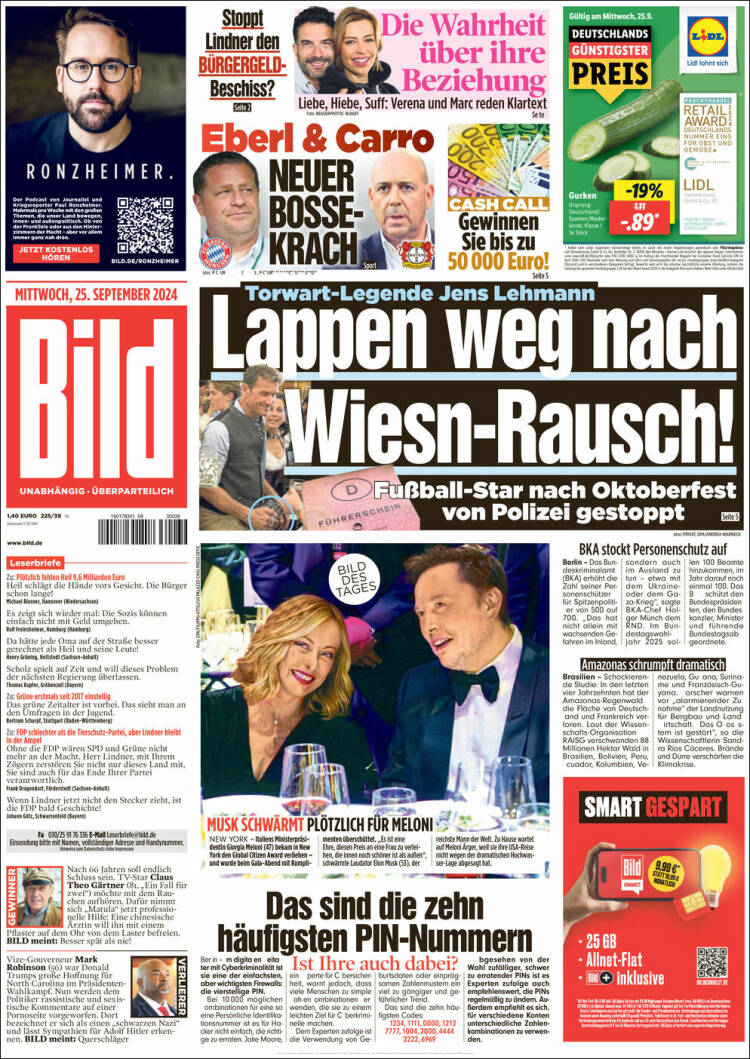 Portada de Bild (Alemania)