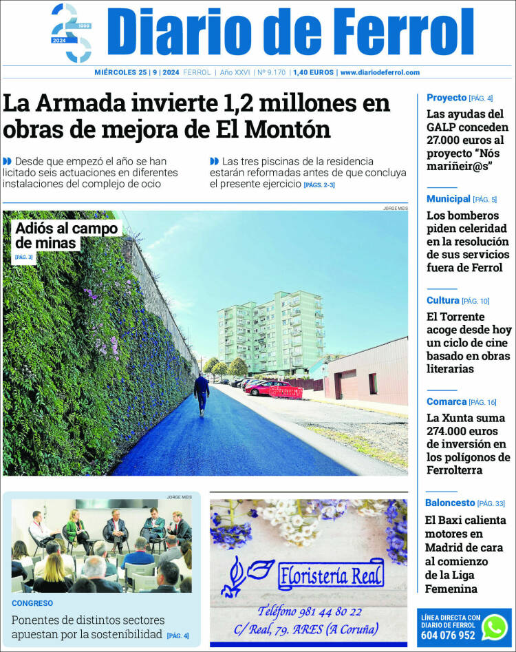 Portada de Diario de Ferrol (España)