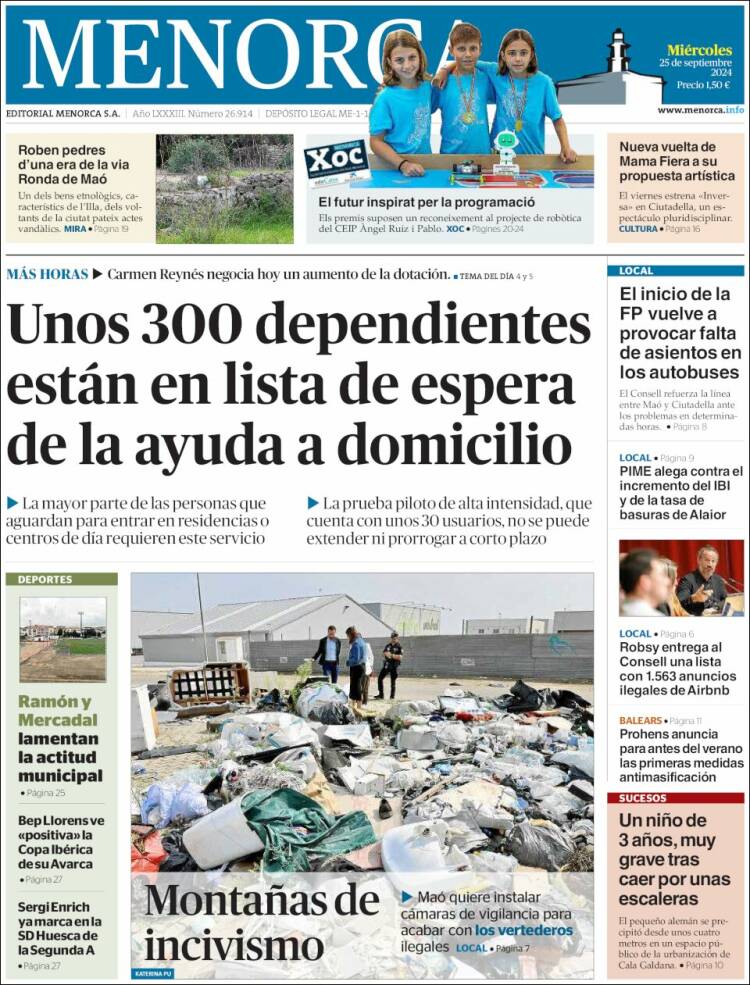 Portada de Menorca - Diario Insular (España)