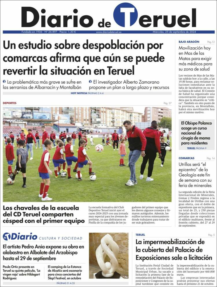 Portada de Diario de Teruel (España)