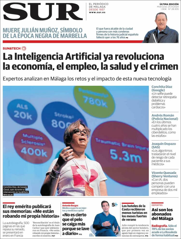 Portada de Diario el Sur (España)