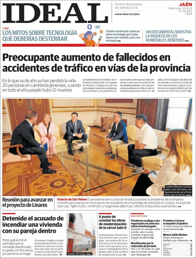 Portada de El Ideal de Jaén (España)