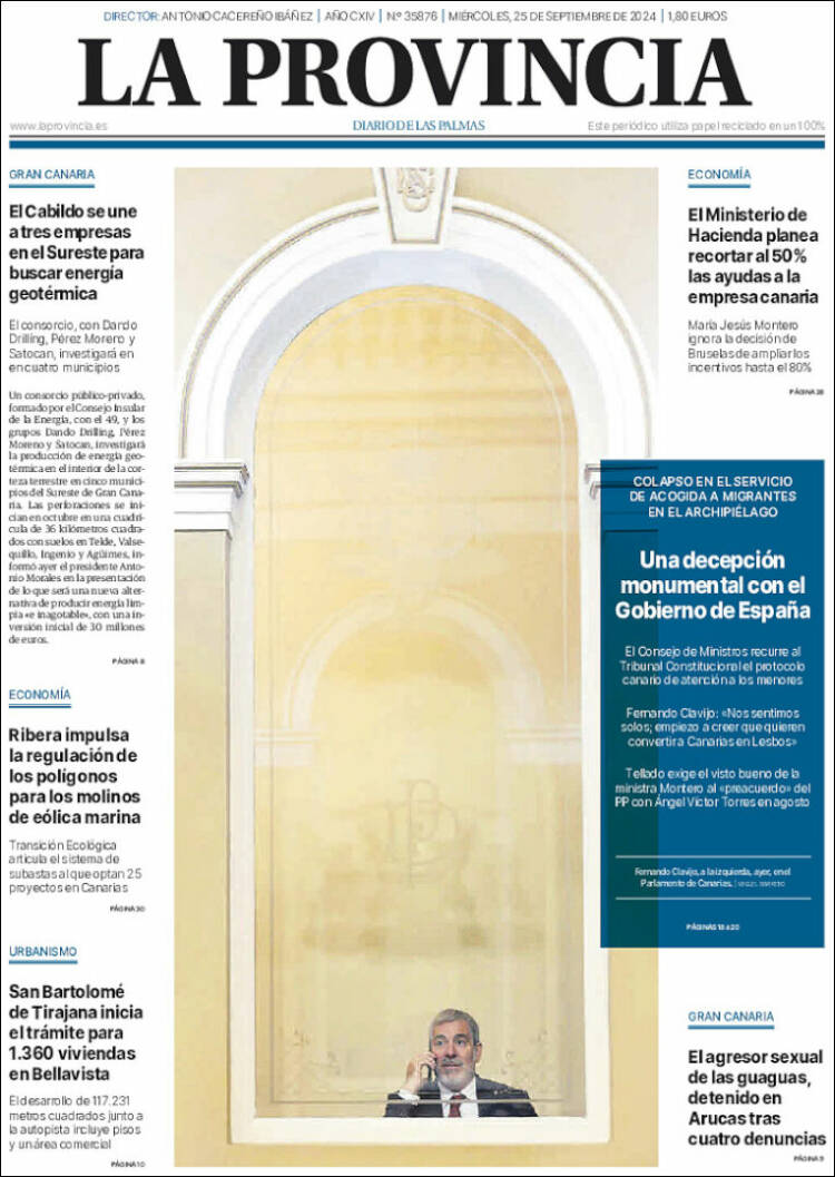 Portada de La Provincia (España)