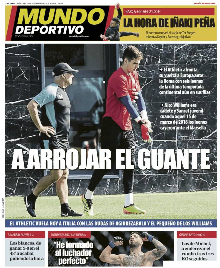 Portada de Mundo Deportivo Bizkaia (España)