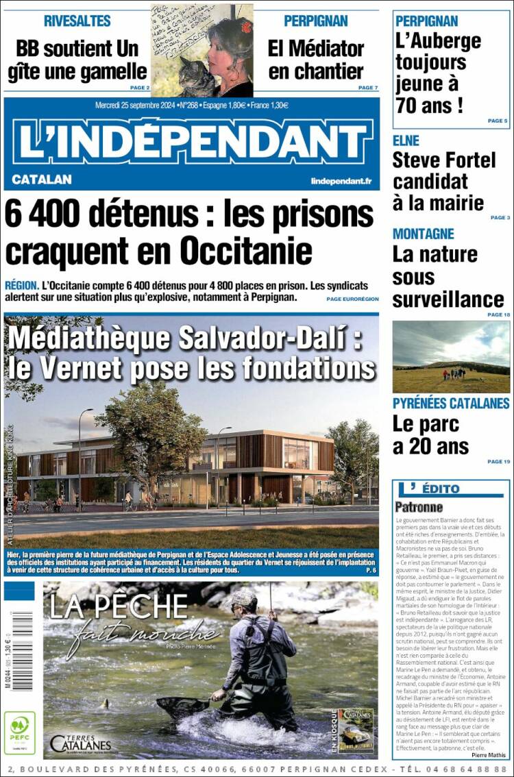 Portada de Le Indépendant (Francia)