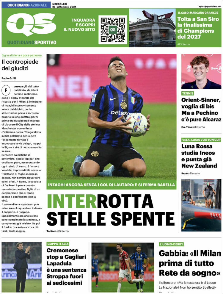 Portada de Quotidiano Sportivo (Italia)