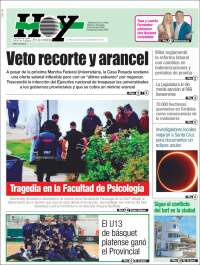 Portada de Diario Hoy (Argentina)