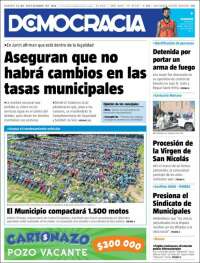 Portada de Diario Democracia (Argentina)