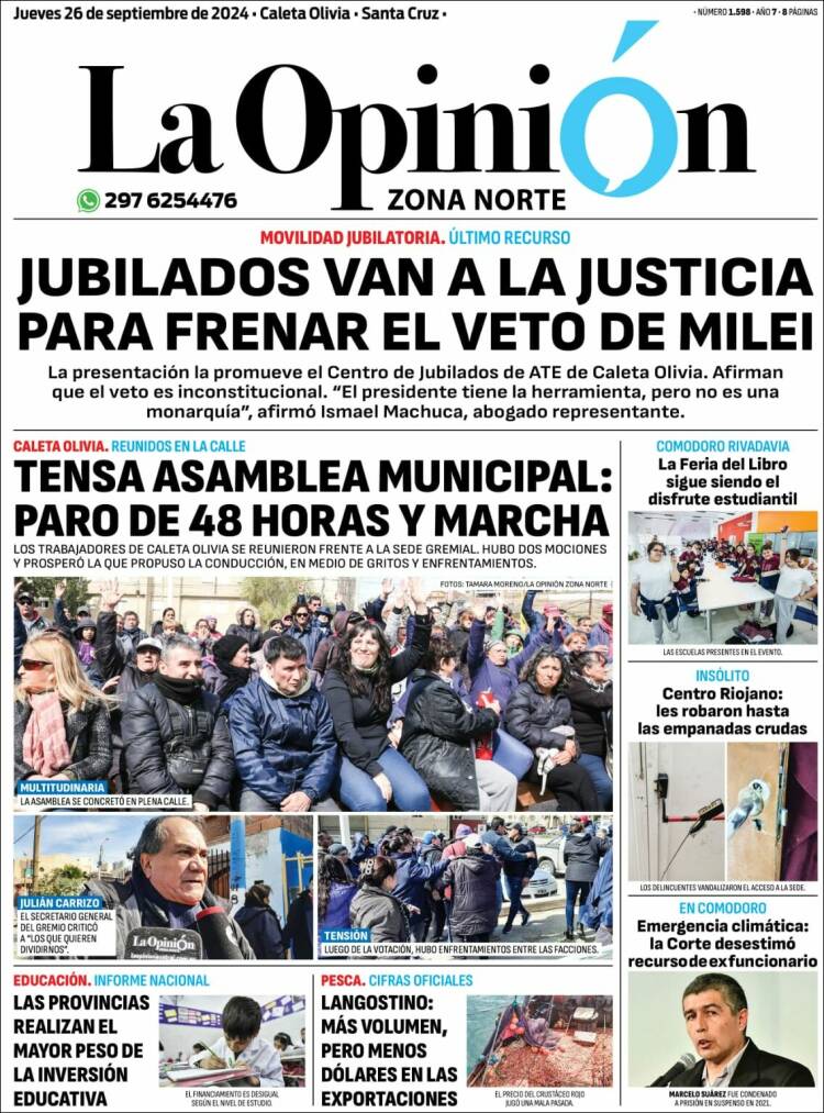 Portada de La Opinión Zona Norte (Argentina)