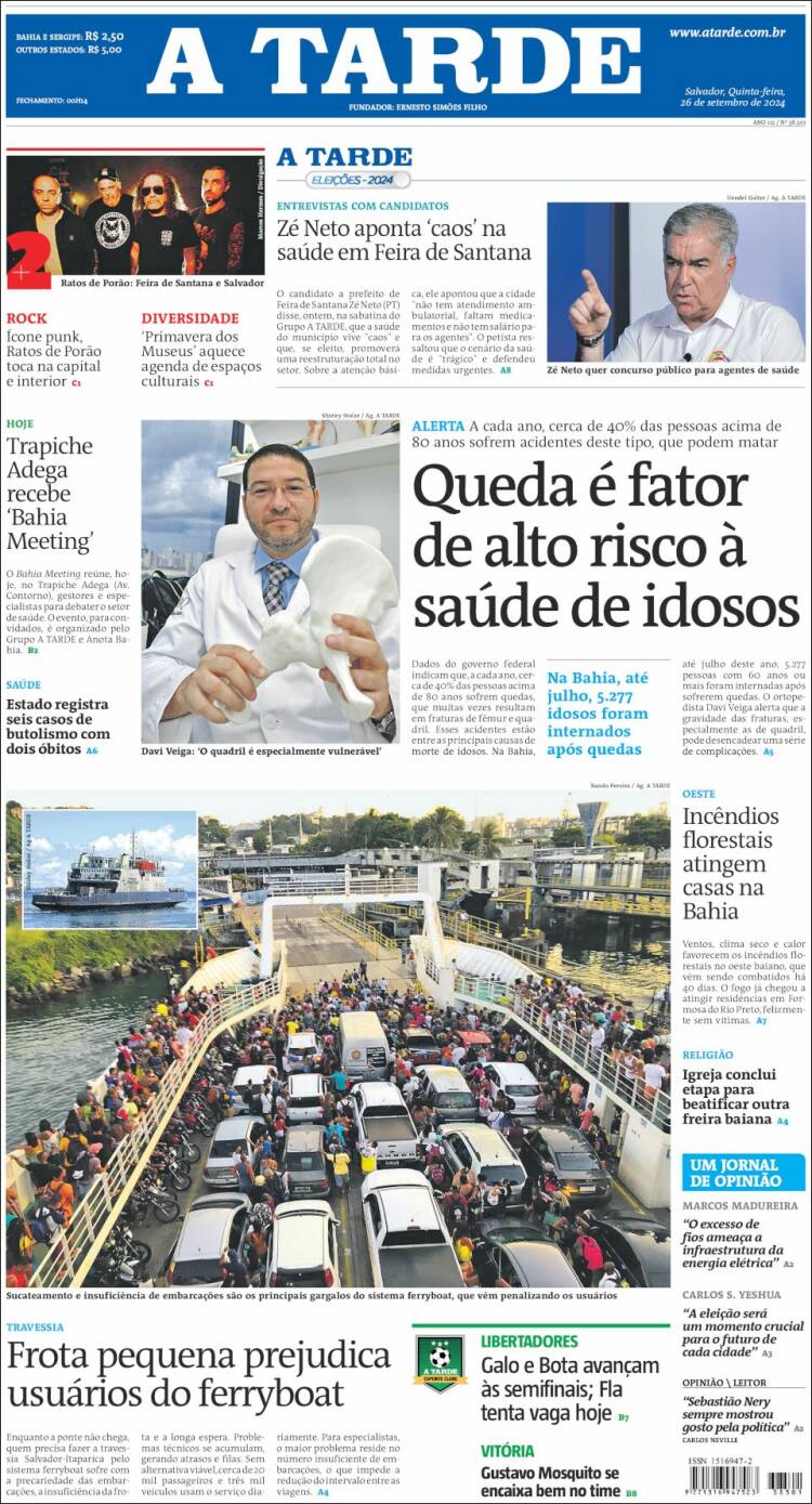 Portada de Diário A Tarde (Brasil)