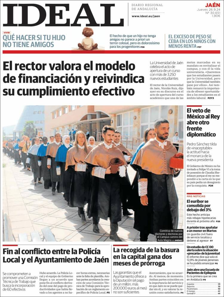 Portada de El Ideal de Jaén (España)