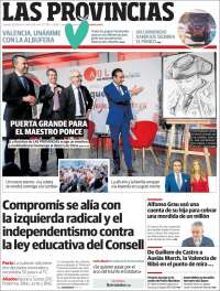 Portada de Las Provincias (España)