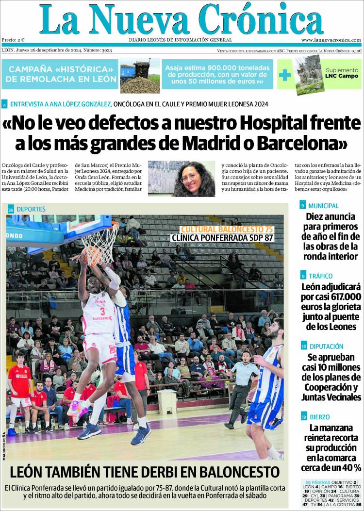Portada de La Nueva Crónica (España)