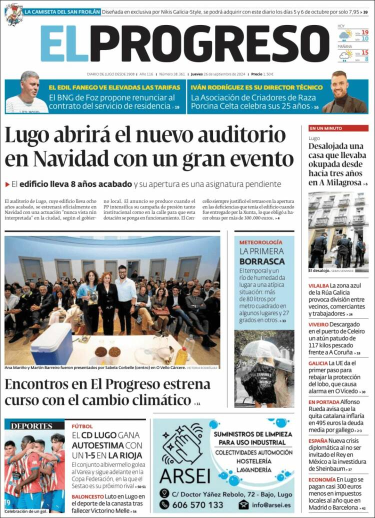 Portada de El Progreso (España)