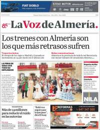 Portada de La Voz de Almería (España)