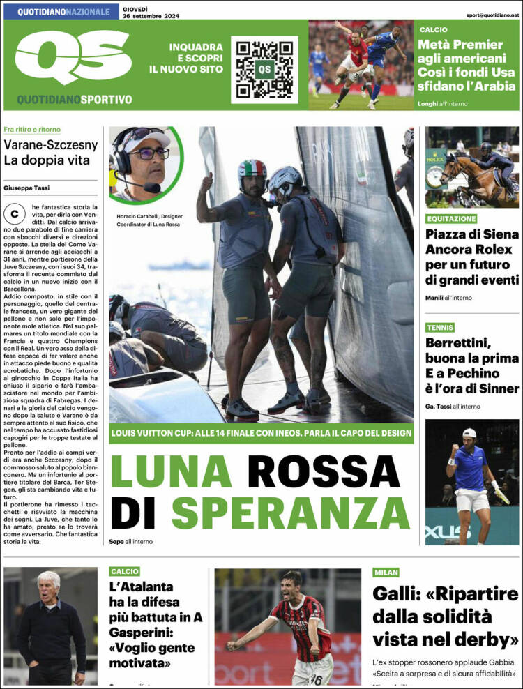 Portada de Quotidiano Sportivo (Italia)