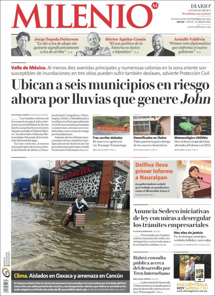 Portada de Milenio - Estado de México (M&eacute;xico)