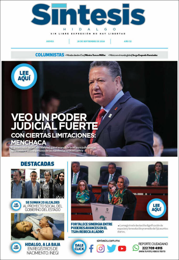 Portada de Sistesis - Hidalgo (M&eacute;xico)