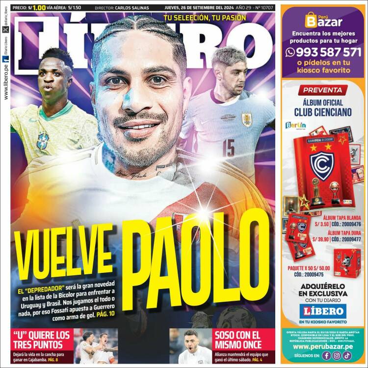 Portada de Líbero (Per&uacute;)