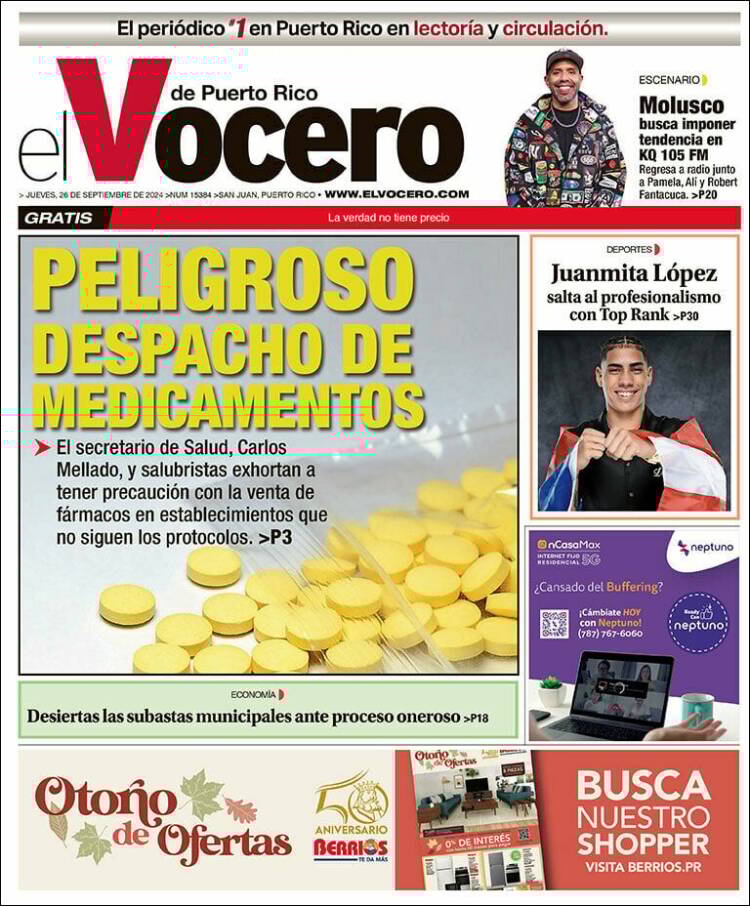 Portada de Vocero (Puerto Rico)