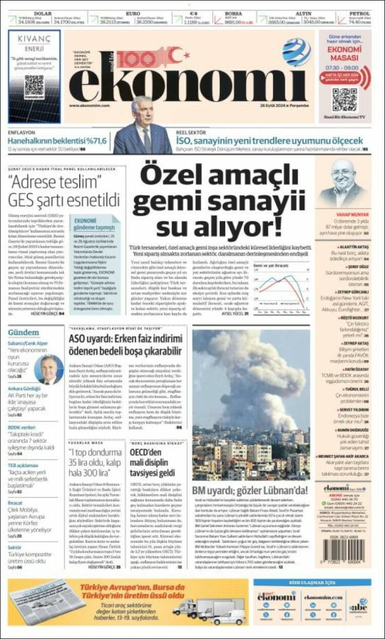 Portada de Dünya (Turqu&iacute;a)