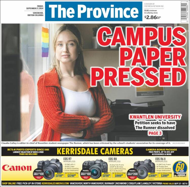 Portada de The Province (Canada)