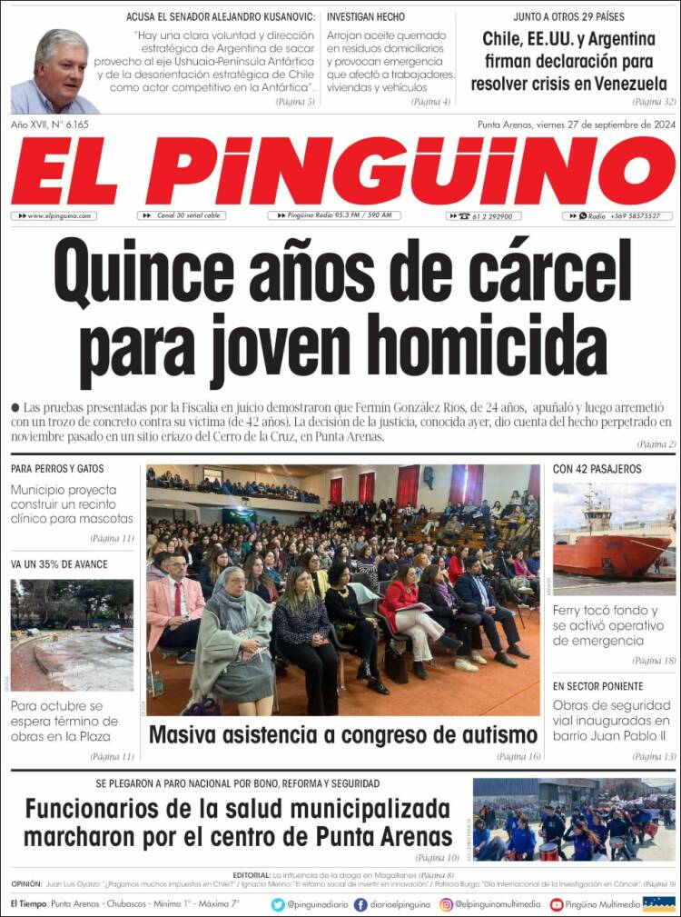Portada de El Pingüino (Chile)