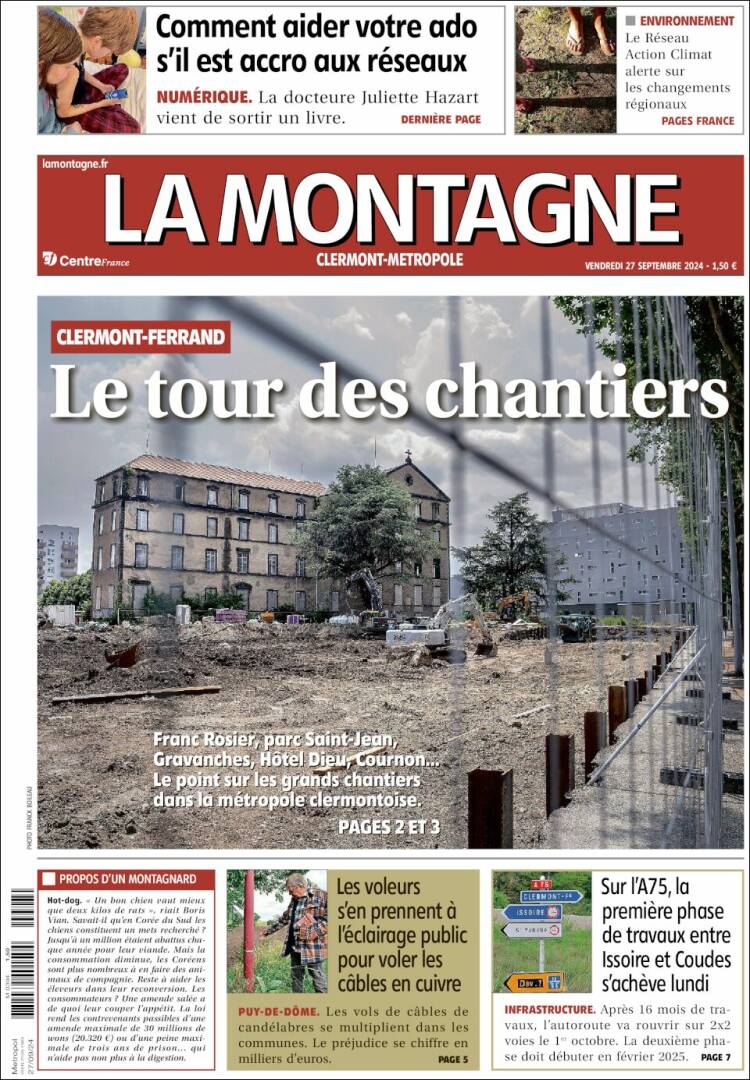 Portada de La Montagne (Francia)