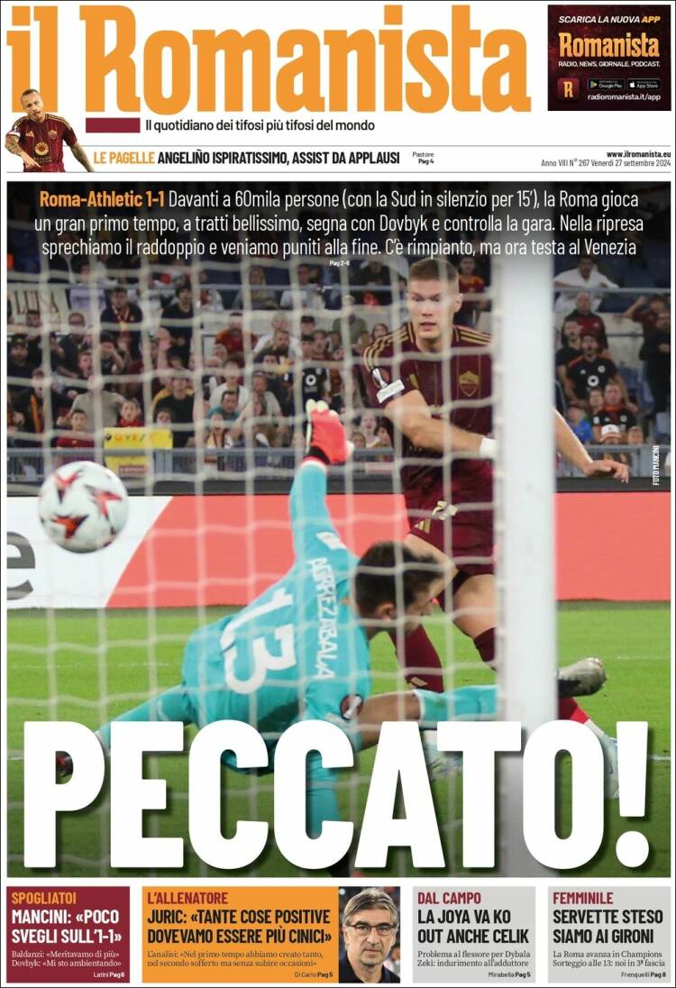 Portada de Romanista (Italia)