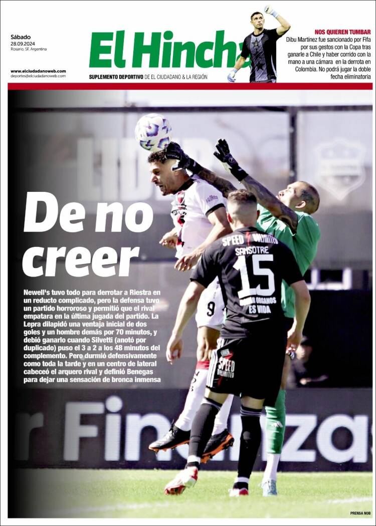 Portada de El Hincha (Argentina)