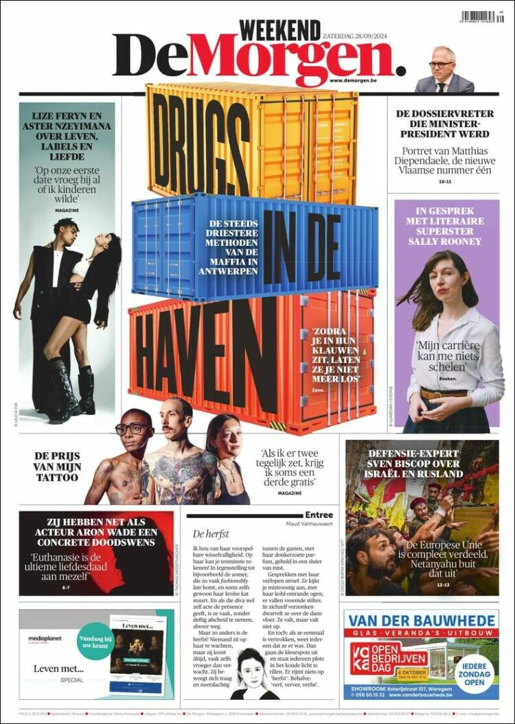 Portada de De Morgen (B&eacute;lgica)