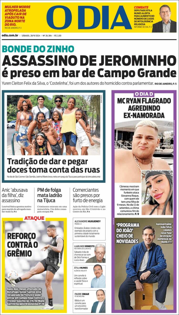 Portada de O Dia (Brasil)