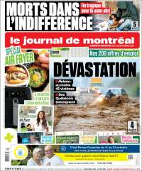 Portada de Le Journal de Montréal (Canadá)