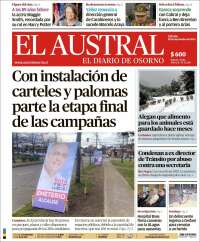 Portada de El Austral de Osorno (Chile)