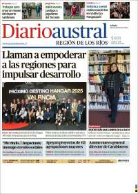 Portada de El Diario Austral de Valdivia (Chile)