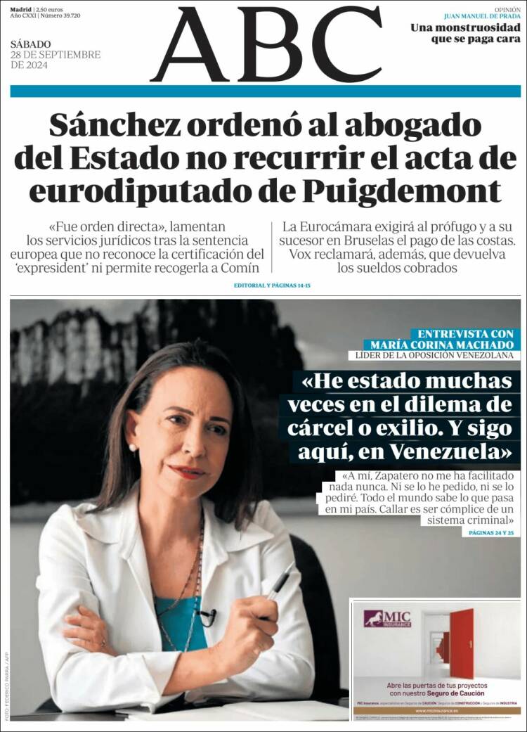 Portada de ABC (España)