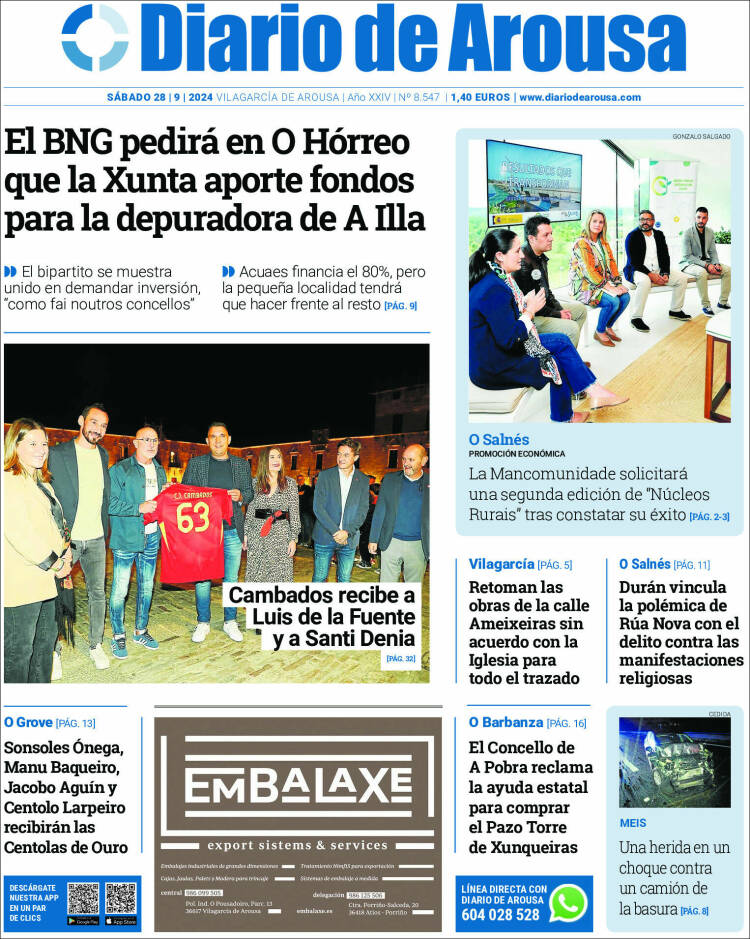 Portada de Diario de Arousa (España)