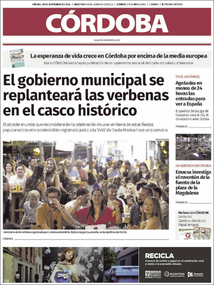 Portada de Diario de Córdoba (España)