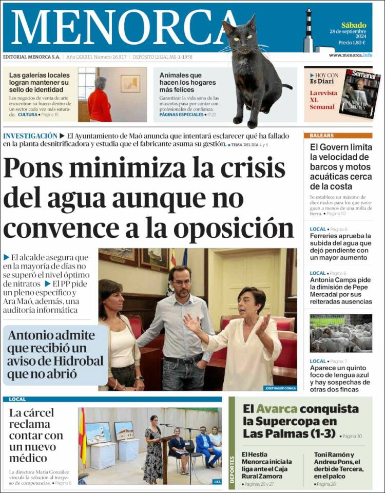 Portada de Menorca - Diario Insular (España)