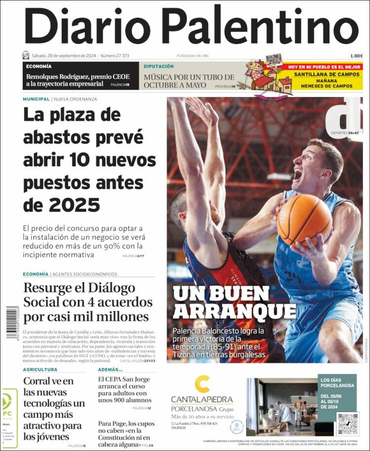Portada de Diario Palentino (España)