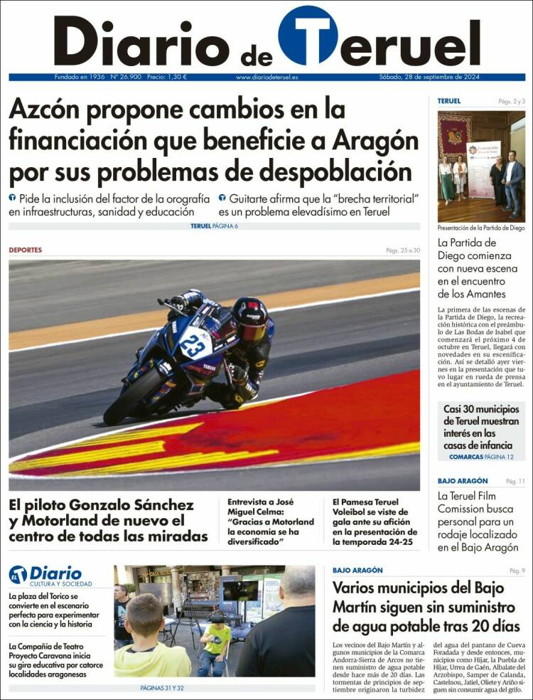 Portada de Diario de Teruel (España)
